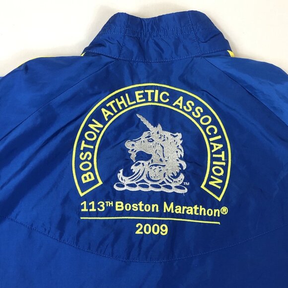 Adidas Womens Boston Marathon 2009 Blue Embroidiered Zip Jacket Size Medium - Picture 9 of 11